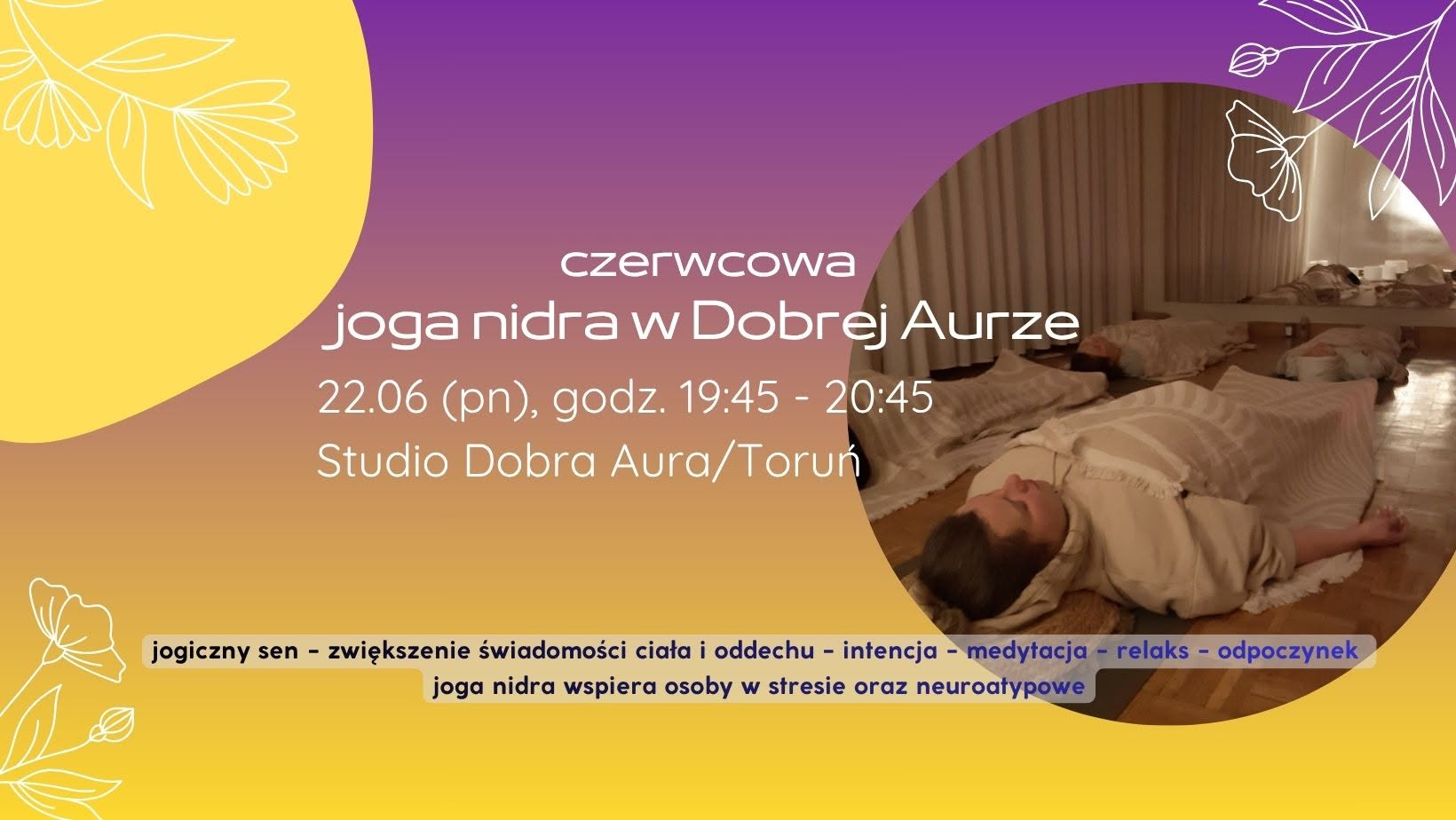 Czerwcowa joga nidra w Dobrej Aurze, 22 czerwca 2026