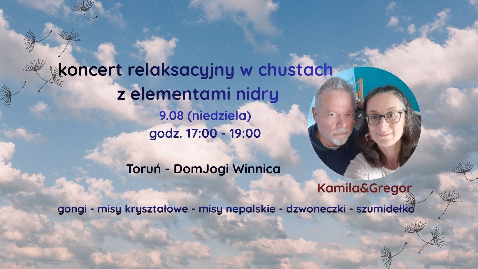Koncert relaksacyjny w chustach, 9 sierpnia 2026