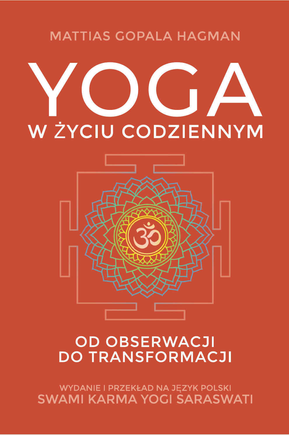Projekt okładki polskiego wydania książki Yoga w życiu codziennym